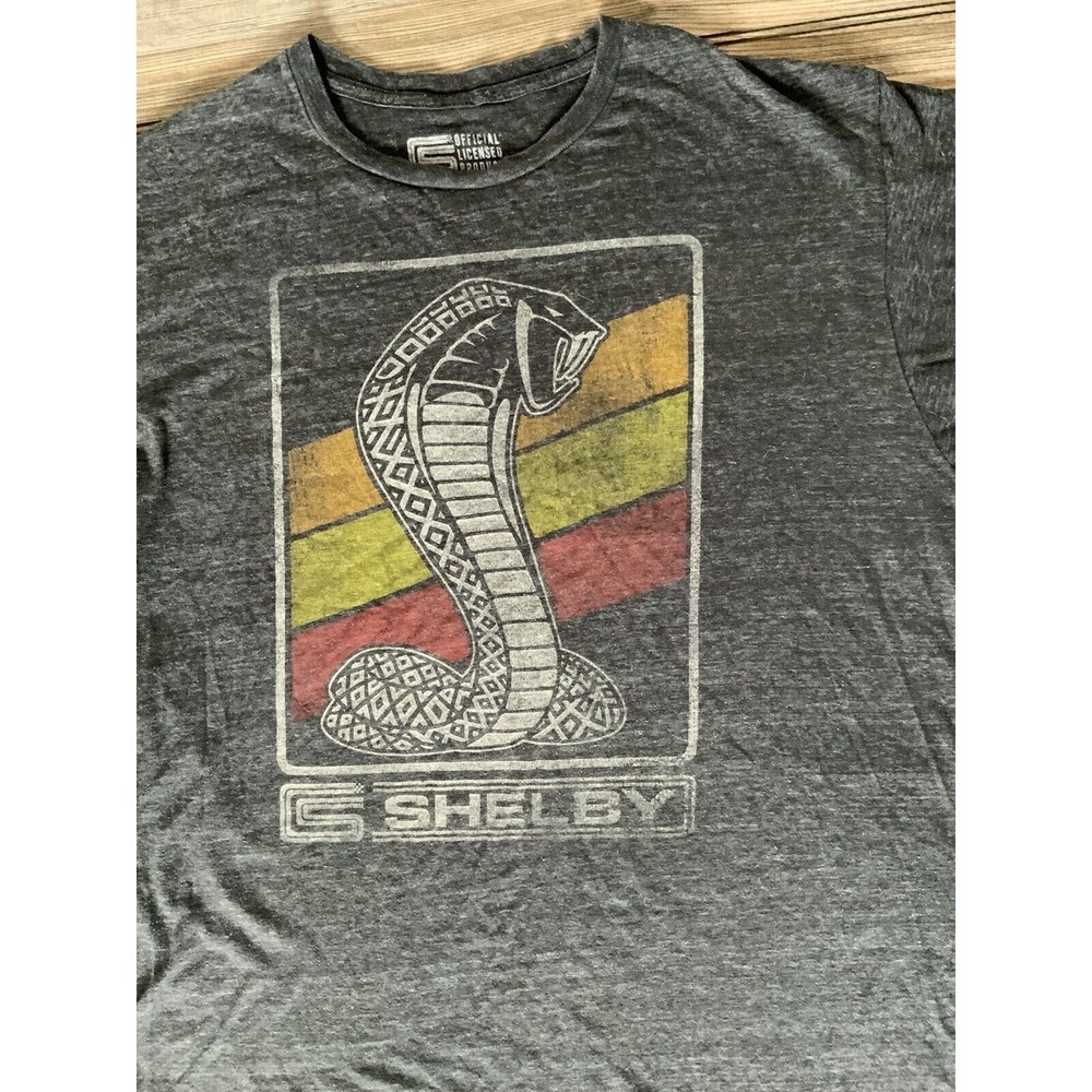 Shelby Cobra Mens Short Sleeve T-shirt Gray Size XL - Picture 2 of 3